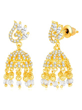 CZ Jhumki Earrings by Peora | Sparkling Stone Jewellery for Every Occasion

