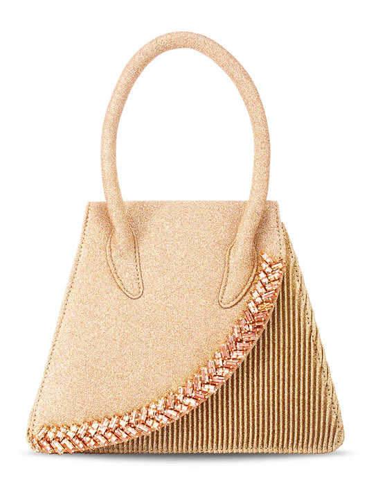 Chic & Charm in Hand Potli Bag - Rose Gold