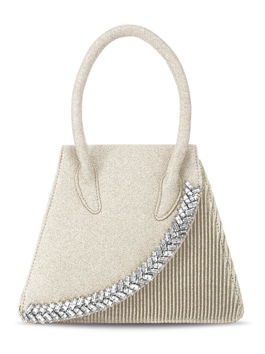 Chic & Charm in Hand Potli Bag - Cream
