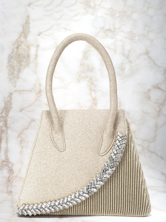 Chic & Charm in Hand Potli Bag - Cream