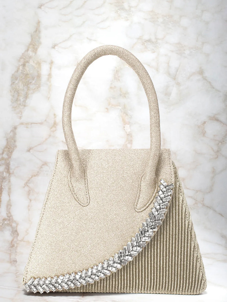 Chic & Charm in Hand Potli Bag - Cream