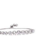 Classic Adjustable CZ Tennis Bracelet in Silver featuring Crystals bracelets 
