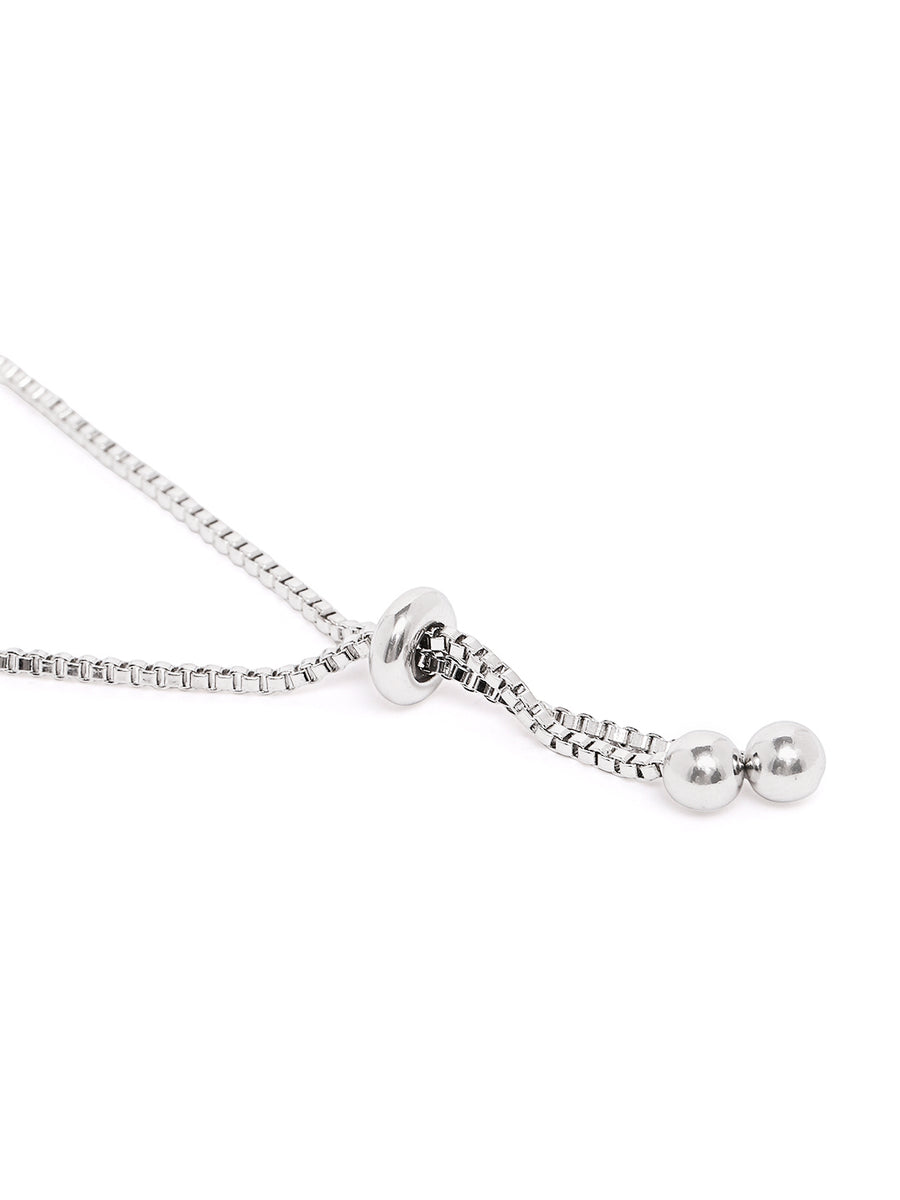 Classic Adjustable CZ Tennis Bracelet in Silver featuring Crystals bracelets 
