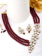 Crystal Pearl Necklace by Peora | Elegant Pearl Fashion Jewellery

