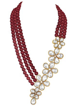 Crystal Pearl Necklace by Peora | Elegant Pearl Fashion Jewellery

