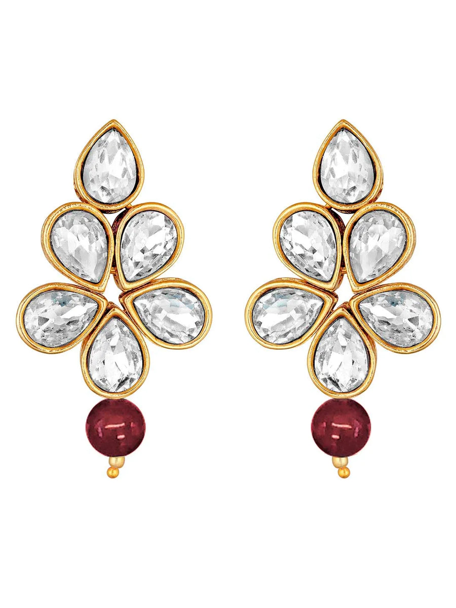 Crystal Pearl Necklace by Peora | Elegant Pearl Fashion Jewellery

