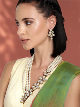 Crystal Pearl Necklace by Peora | Elegant Pearl Fashion Jewellery

