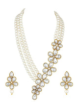 Crystal Pearl Necklace by Peora | Elegant Pearl Fashion Jewellery

