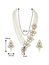 Crystal Pearl Necklace by Peora | Elegant Pearl Fashion Jewellery

