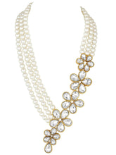 Crystal Pearl Necklace by Peora | Elegant Pearl Fashion Jewellery

