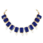 Horizon Beauty Crystal Pearl Necklace - Blue
