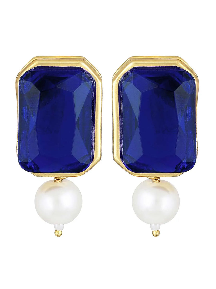 Horizon Beauty Crystal Pearl Necklace - Blue