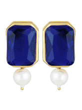 Horizon Beauty Crystal Pearl Necklace - Blue