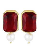 Horizon Beauty Crystal Pearl Necklace - Maroon