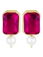 Horizon Beauty Crystal Pearl Necklace - Rani Pink