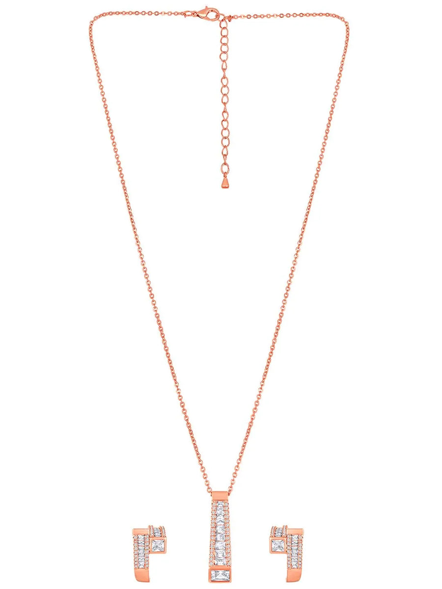 Minimalist CZ Pendant Set – Elegant Everyday Jewellery by Peora
