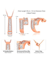 Minimalist CZ Pendant Set – Elegant Everyday Jewellery by Peora
