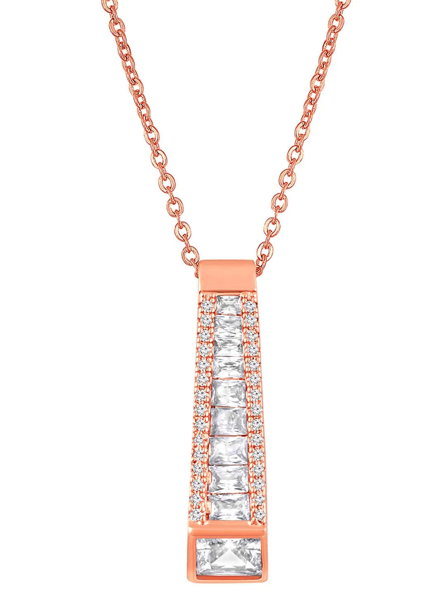 Minimalist CZ Pendant Set – Elegant Everyday Jewellery by Peora
