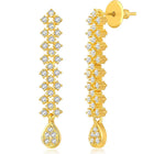 Chic Shine CZ Studded Necklace Set. A gold-plated necklace set with earrings & cubic zirconia stones. 
