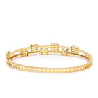 Glam CZ Baguette Studded Kada  in Gold featuring Baguette Stone & Cubic Zirconia kada bracelet  
