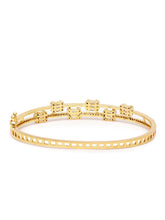 Glam CZ Baguette Studded Kada  in Gold featuring Baguette Stone & Cubic Zirconia kada bracelet  
