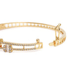 Glam CZ Baguette Studded Kada  in Gold featuring Baguette Stone & Cubic Zirconia kada bracelet  
