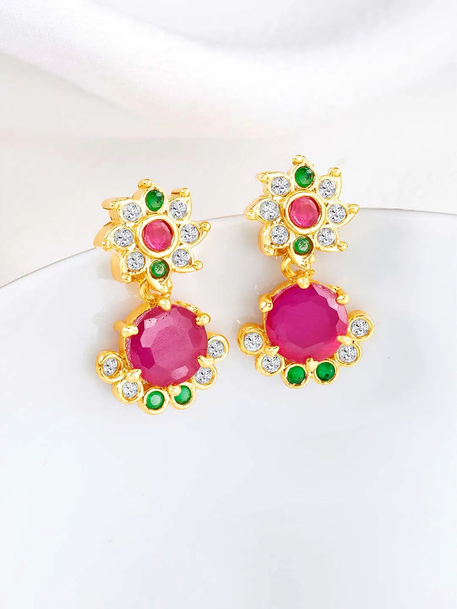 CZ Drop Earrings | Peora Elegant Drop Jewellery


