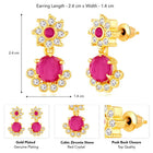CZ Drop Earrings | Peora Elegant Drop Jewellery

