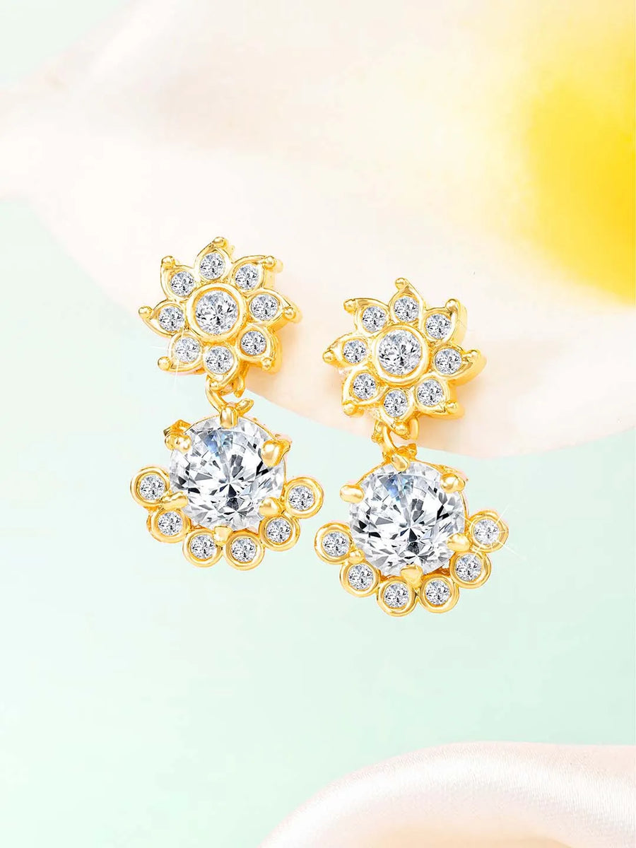 CZ Drop Earrings | Peora Elegant Drop Jewellery

