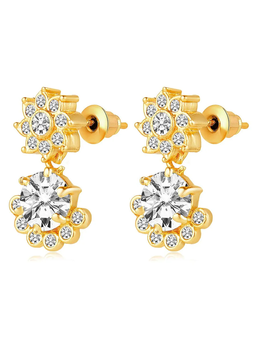 CZ Drop Earrings | Peora Elegant Drop Jewellery

