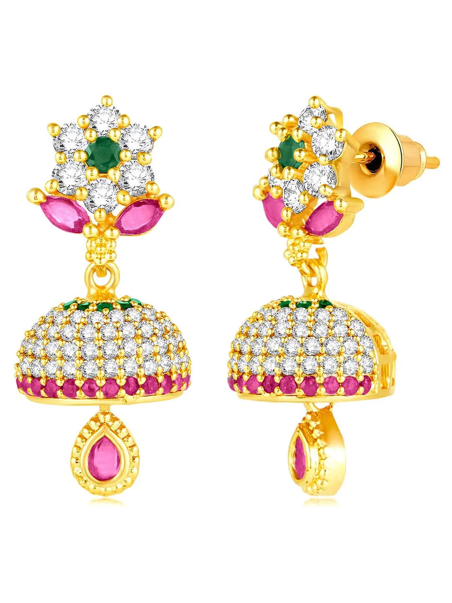 Sparkle CZ Jhumki Earrings | Peora's Latest Jewellery Collection

