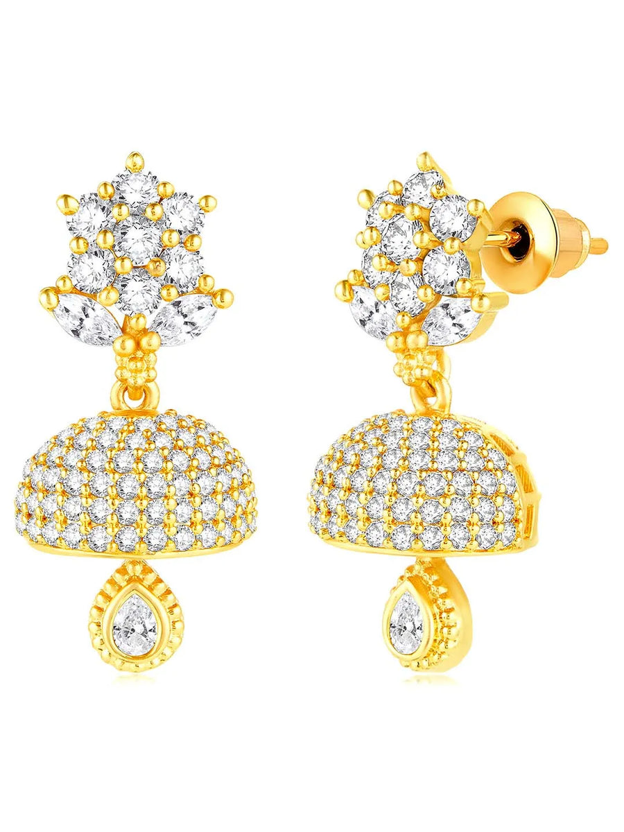 Sparkle CZ Jhumki Earrings | Peora's Latest Jewellery Collection

