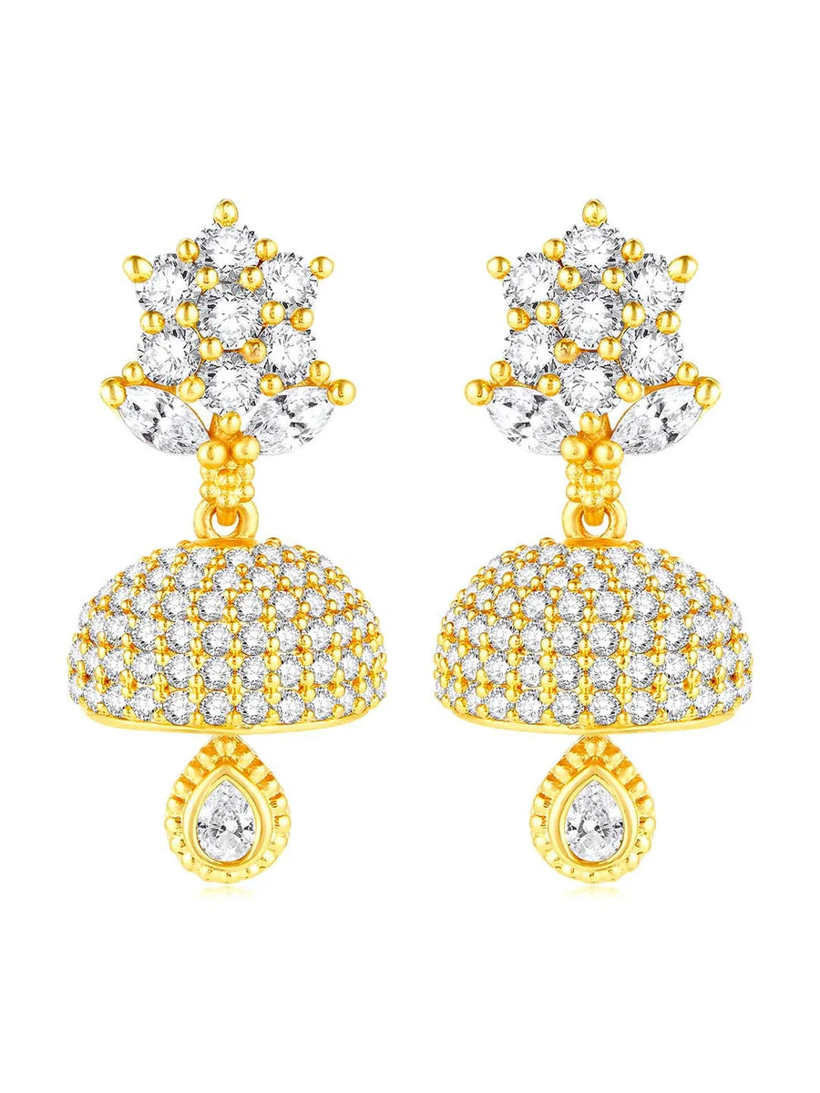 Sparkle CZ Jhumki Earrings | Peora's Latest Jewellery Collection

