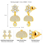 Sparkle CZ Jhumki Earrings | Peora's Latest Jewellery Collection

