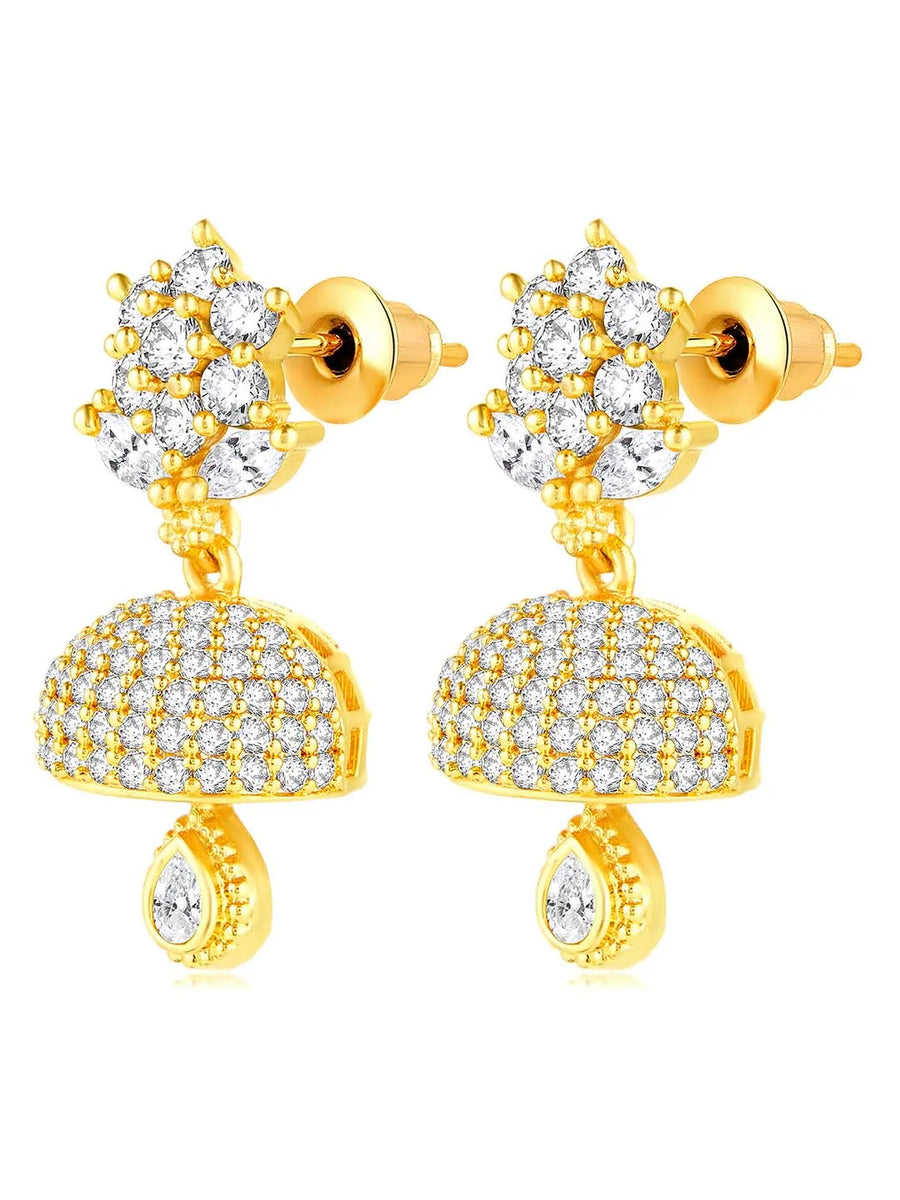 Sparkle CZ Jhumki Earrings | Peora's Latest Jewellery Collection

