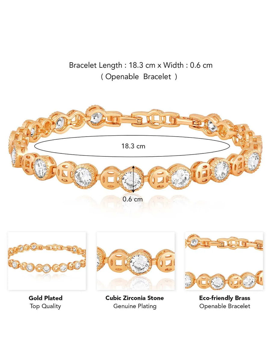 Twinkling CZ Bracelet by Peora | Dazzling Cubic Zirconia Fashion Jewellery

