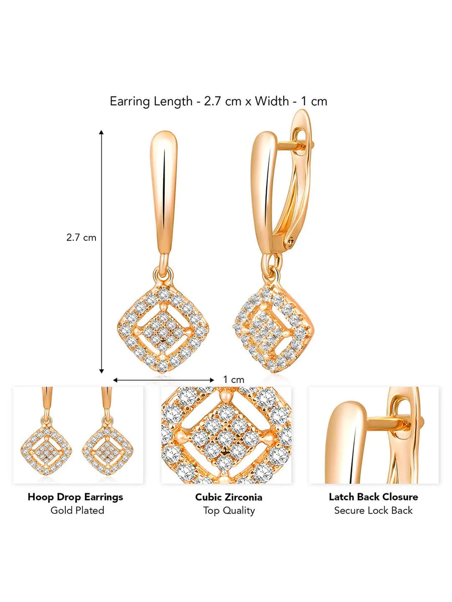 Sparkle CZ Drop Earrings by Peora – Stunning Fashion Jewellery

