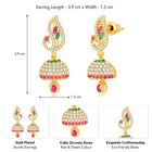 Blush CZ Jhumki Earrings | Peora Ethnic CZ Jewellery

