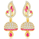 Blush CZ Jhumki Earrings | Peora Ethnic CZ Jewellery

