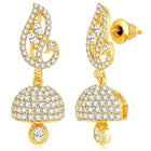 Blush CZ Jhumki Earrings | Peora Ethnic CZ Jewellery

