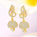Blush CZ Jhumki Earrings | Peora Ethnic CZ Jewellery

