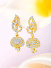 Blush CZ Jhumki Earrings | Peora Ethnic CZ Jewellery

