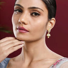 Blush CZ Jhumki Earrings | Peora Ethnic CZ Jewellery

