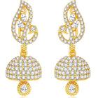Blush CZ Jhumki Earrings | Peora Ethnic CZ Jewellery

