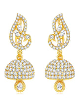 Blush CZ Jhumki Earrings | Peora Ethnic CZ Jewellery

