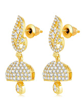 Blush CZ Jhumki Earrings | Peora Ethnic CZ Jewellery

