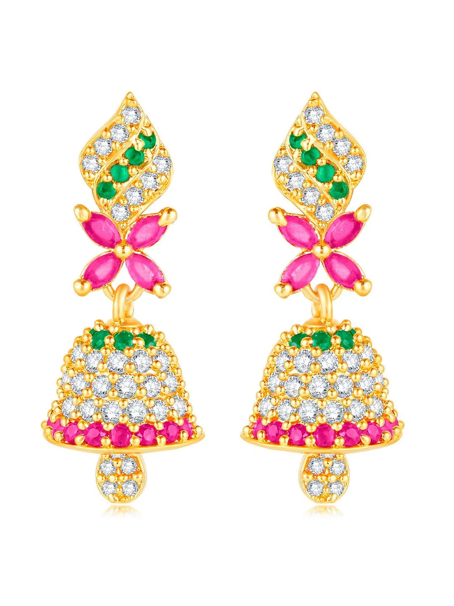 Shine CZ Jhumki by Peora | Radiant Ethnic Jewellery Collection


