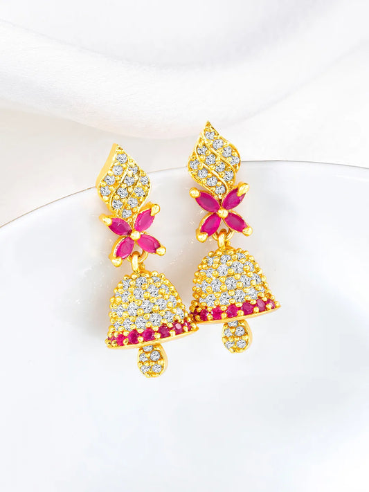Shine CZ Jhumki by Peora | Radiant Ethnic Jewellery Collection

