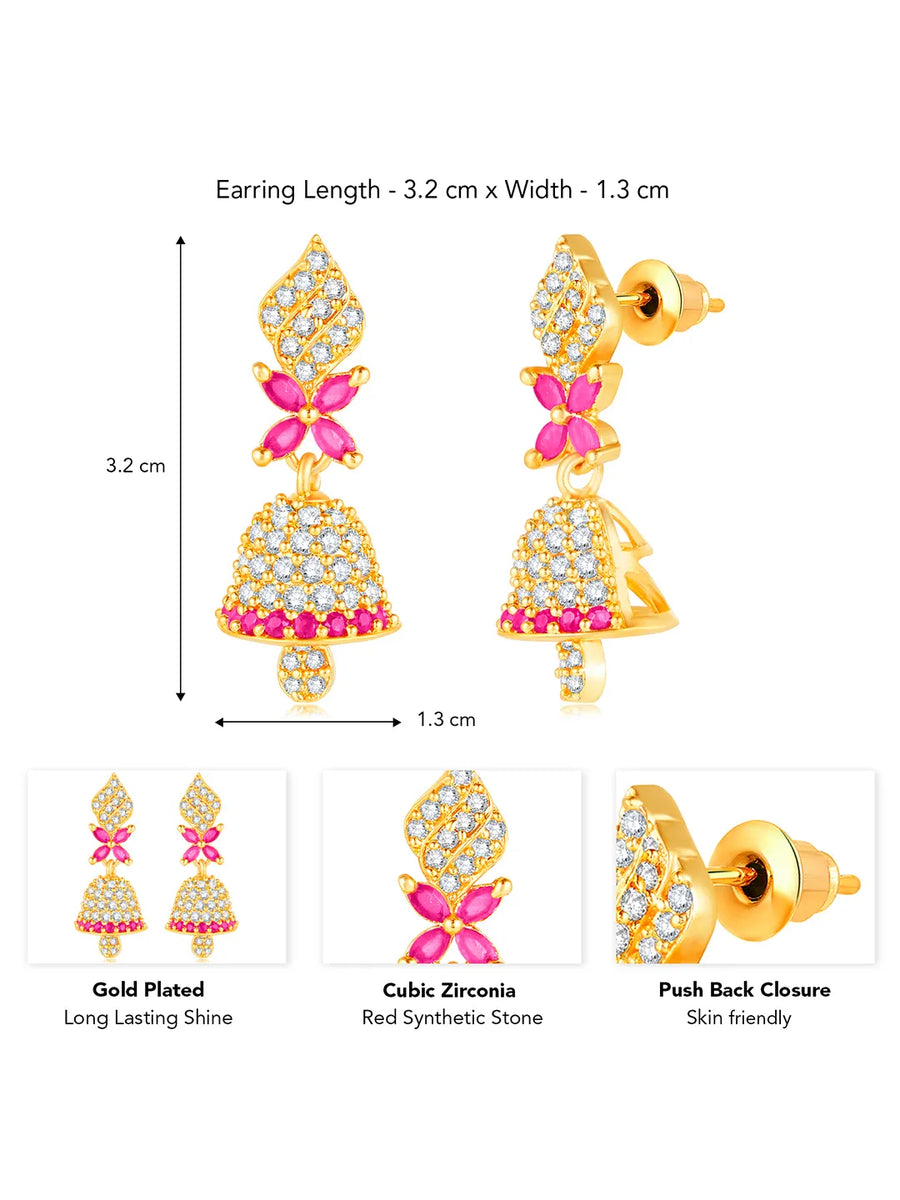 Shine CZ Jhumki by Peora | Radiant Ethnic Jewellery Collection

