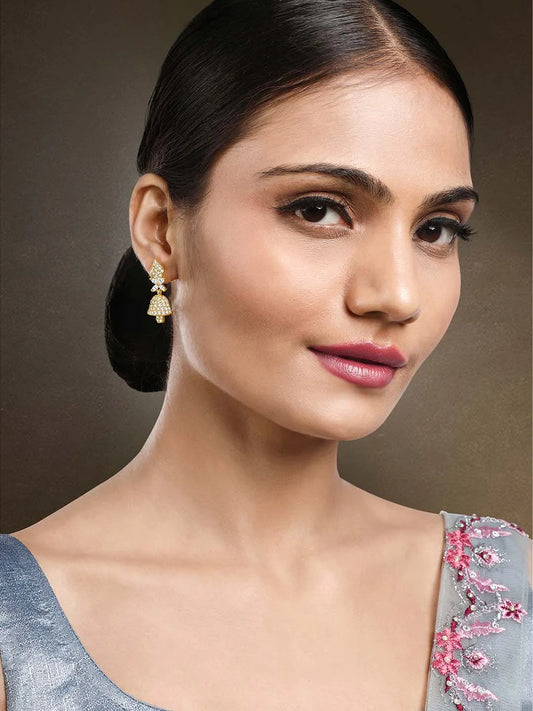 Shine CZ Jhumki by Peora | Radiant Ethnic Jewellery Collection

